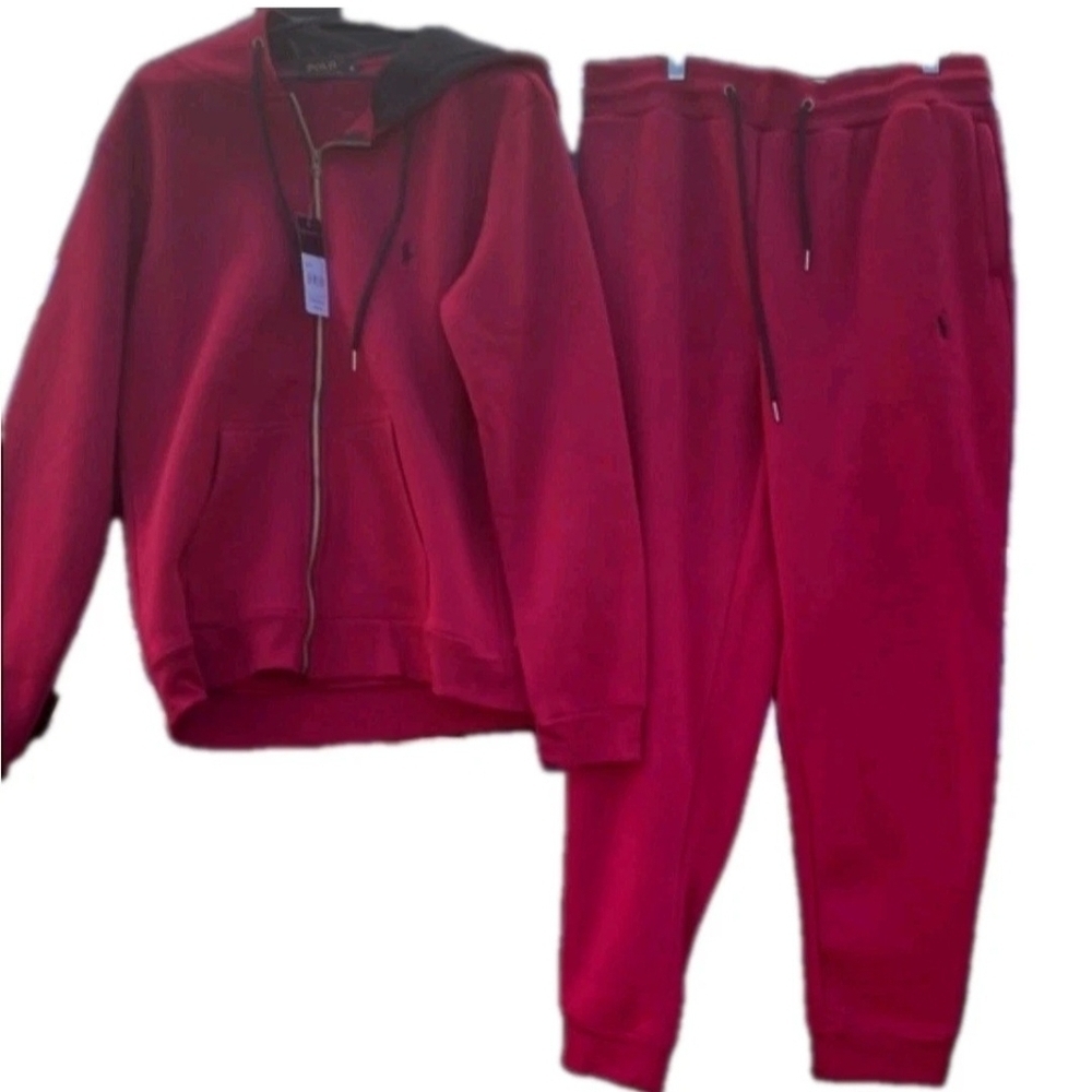 Polo Ralph Lauren Polo Joggers & Sweater Red (2 PIECE SET) Mens Size Large